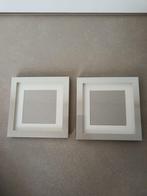 2 zilveren vierkante kaders 16 x 16 cm, Minder dan 50 cm, Metaal of Aluminium, Ophalen of Verzenden, Zo goed als nieuw