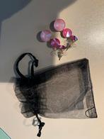 Mooi roze oorbellen, Handtassen en Accessoires, Oorbellen, Ophalen, Zo goed als nieuw, Roze