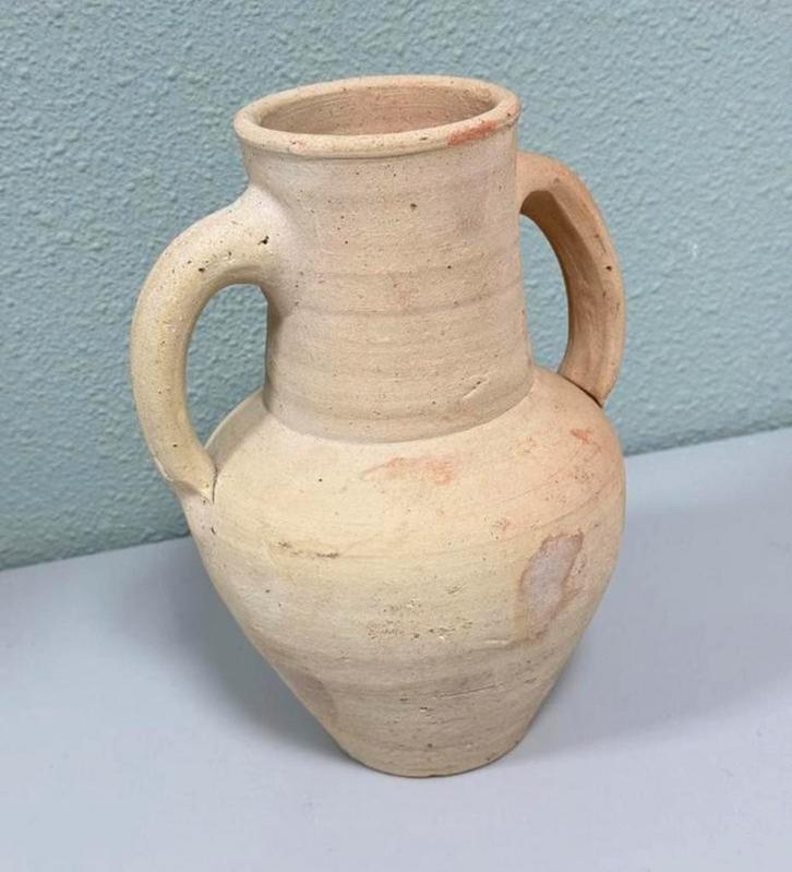 Terracotta vaas met 2 handvatten Amfoor 25cm Antiek antieke, Antiek en Kunst, Antiek | Vazen, Ophalen of Verzenden