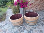 Eiken halve Bordeaux wijnton als kwaliteits plantenbak! TOP, Ophalen, Zo goed als nieuw, Tuin