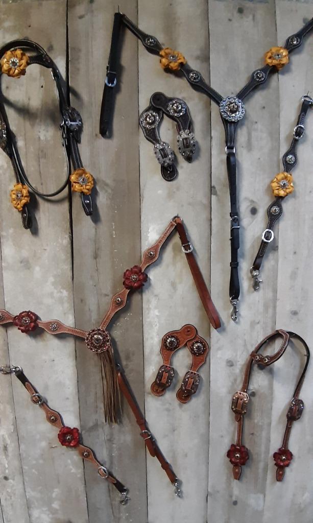 Barrel-race setjes, Dieren en Toebehoren, Paarden en Pony's | Hoofdstellen en Tuigage, Zo goed als nieuw, Western, Ophalen