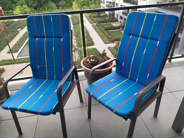 2 tuinstoelkussens, Jardin & Terrasse, Accessoires mobilier de jardin, Neuf, Enlèvement