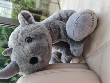 rhinocéros en peluche par Pairi Daiza 40 cm, Enlèvement ou Envoi, Comme neuf