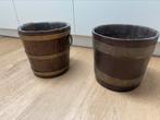 Twee houten emmers, Antiek en Kunst, Antiek | Overige Antiek, Ophalen