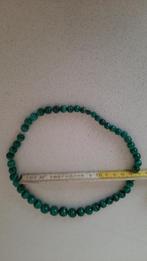 Parelketting van malachiet, Handtassen en Accessoires, Kettingen, Ophalen of Verzenden, Gebruikt, Groen, Steen of Mineraal