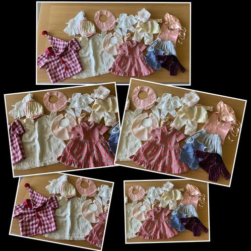 Vintage poppenkleertjes –  1940-1950 – volledig lot, Antiek en Kunst, Antiek | Speelgoed, Ophalen of Verzenden