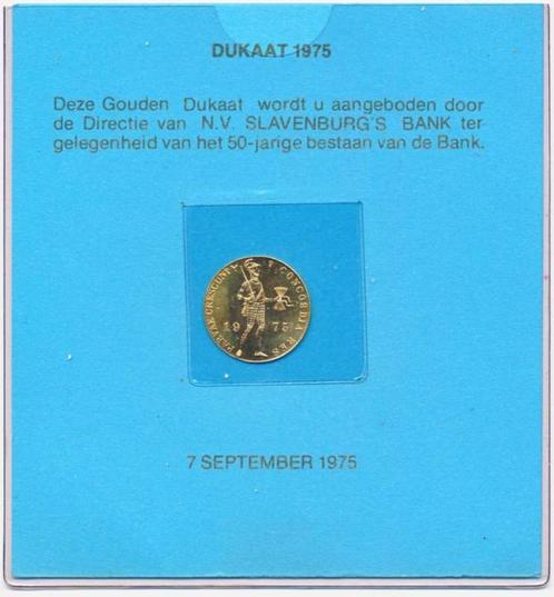 Nederland Gouden Dukaat 1975 Slavenburg's Bank, Timbres & Monnaies, Métaux nobles & Lingots, Or, Enlèvement ou Envoi