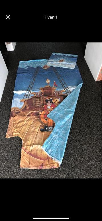 Flanellen dekbed Piet piraat, Kinderen en Baby's, Ophalen, Zo goed als nieuw, Dekbedovertrek
