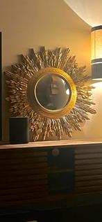 Vintage Zonnespiegel , hout +-60 cm, Huis en Inrichting, Woonaccessoires | Spiegels, Ophalen, Zo goed als nieuw