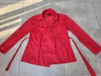 Mooie rode trench coat jas mt Large, Kleding | Dames, Ophalen, Zo goed als nieuw, Maat 42/44 (L), Rood