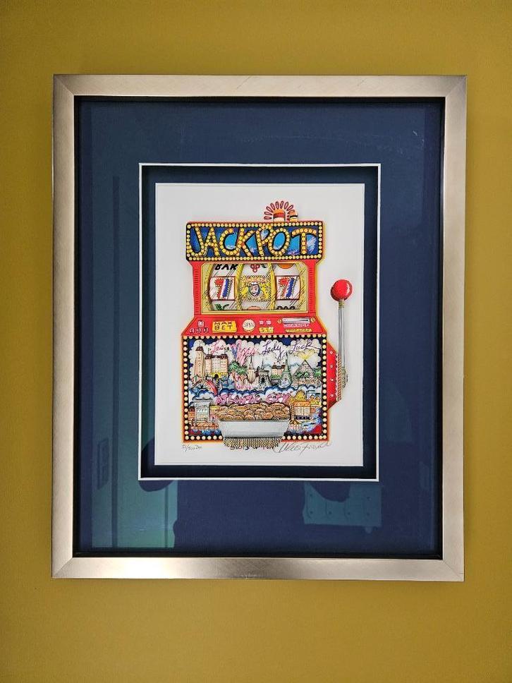 3-D werk 'Slots of Fun' by Charles Fazzino, Antiek en Kunst, Kunst | Schilderijen | Modern, Ophalen of Verzenden