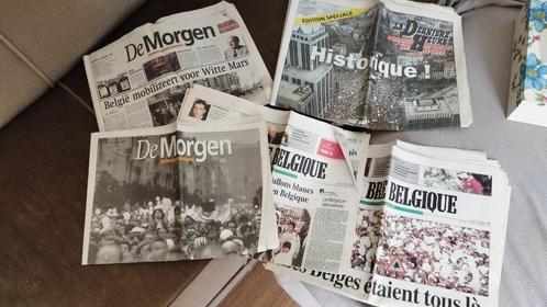 Kranten 1996 Witte Mars in Brussel, Verzamelen, Tijdschriften, Kranten en Knipsels, Krant, 1980 tot heden, Verzenden