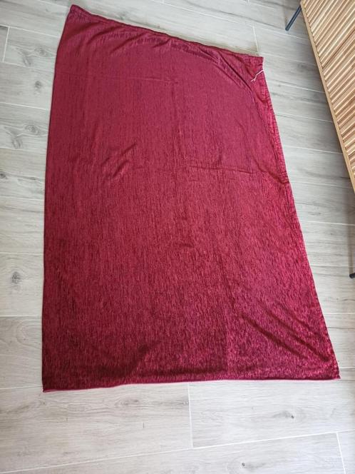 2 vintage bordeau rode overgordijnen, kwaliteit super !, Huis en Inrichting, Stoffering | Gordijnen en Lamellen, Gebruikt, Rood