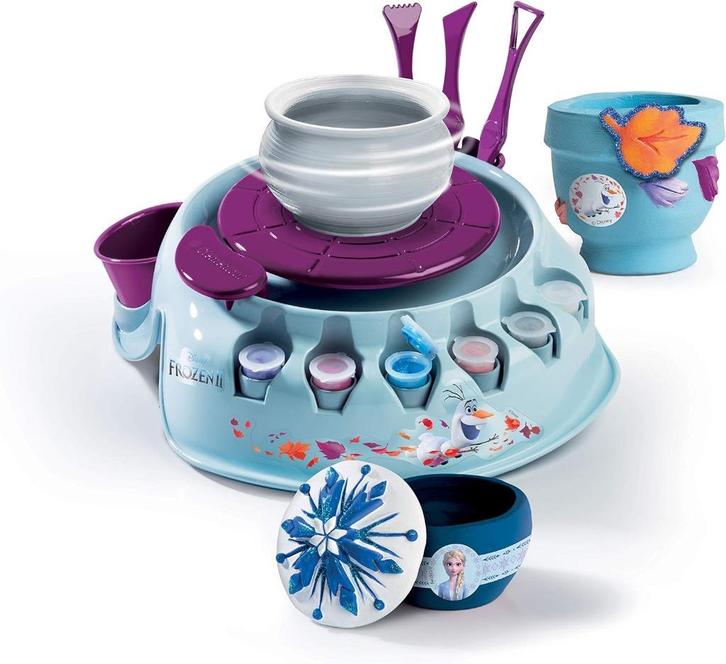 Clementoni Tour de Potier La Reine des Neiges poterie, Verzamelen, Disney, Gebruikt, Overige typen, Overige figuren, Ophalen