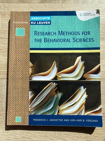 Research Methods For The Behavioural Science Custom Edition beschikbaar voor biedingen