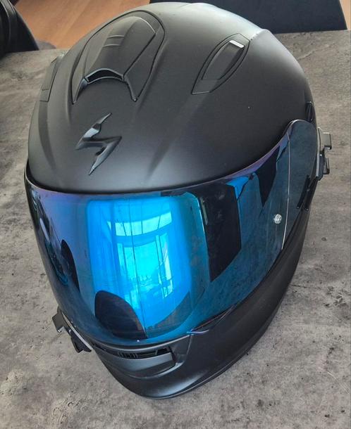 Scorpion exo-491 zwart maat L met 2 vizieren, Motoren, Kleding | Motorhelmen, Dames, Heren, Integraalhelm, L, Overige merken, Tweedehands