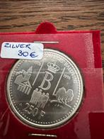 250 Frank zilver 1976-1996 20j Boudewijns stichting (111), Postzegels en Munten, Ophalen of Verzenden, Zilver, Zilver