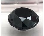 Diamant noir - 2.10CT - brillant - rond - noir, Comme neuf, Enlèvement ou Envoi