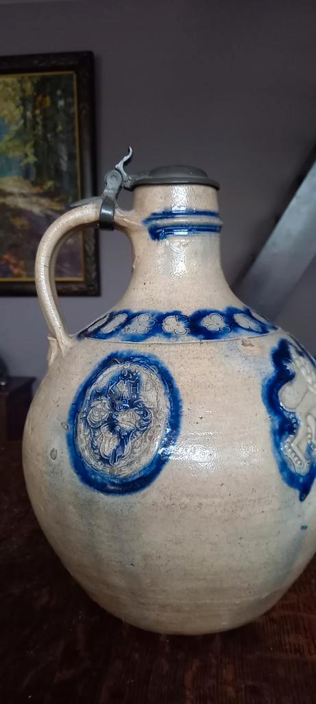 carafe Westerwald 1650, Antiquités & Art, Antiquités | Céramique & Poterie, Enlèvement