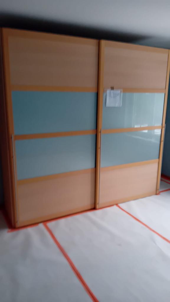 Kleerkast 2 schuifdeuren, Huis en Inrichting, Kasten | Kleerkasten, Zo goed als nieuw, 200 cm of meer, 200 cm of meer, 50 tot 75 cm