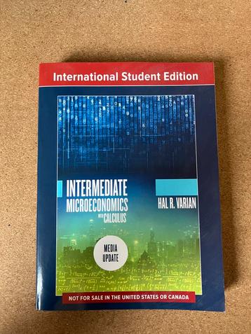Intermediate microeconomics with calculus - Hal R. Varian beschikbaar voor biedingen