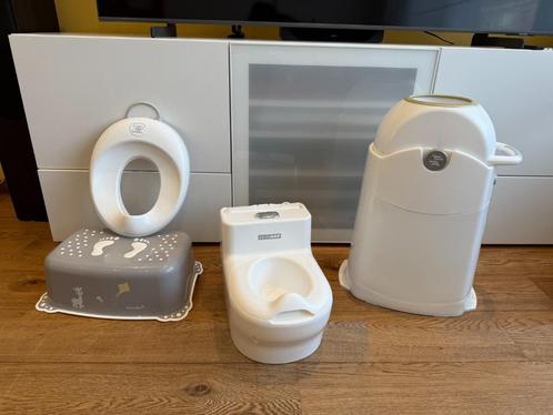 Toiletset: luieremmer + wc-potje + wc-brilletje met trapje, Kinderen en Baby's, Badjes en Verzorging, Gebruikt, Luieremmer, Overige merken