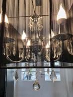 Mooie zwarte kroonluchter, Huis en Inrichting, Lampen | Kroonluchters, Ophalen, Gebruikt, Glas