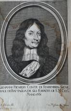 kopergravure - Johann Richard von Starhemberg, Antiek en Kunst, Ophalen of Verzenden