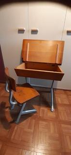 VINTAGE SCHOOLBANKENSET, Antiek en Kunst, Ophalen