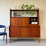 Vintage secretaire, highboard •Bräntorps• Zweeds, Ophalen of Verzenden, Gebruikt