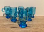 Set van 6 vintage Schnaps-glazen uit de jaren 70, Ophalen of Verzenden