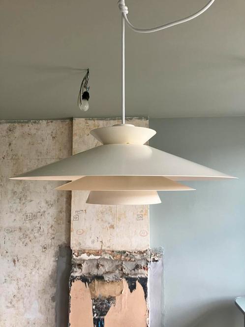 Vintage Deense hanglamp Horn Belysning, Huis en Inrichting, Lampen | Hanglampen, Zo goed als nieuw, Minder dan 50 cm, Metaal, Ophalen