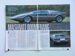 Artikel Maserati Boomerang, Boeken, Auto's | Folders en Tijdschriften, Ophalen of Verzenden, Zo goed als nieuw, Overige merken