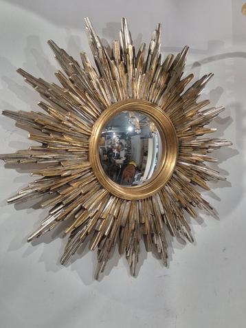 Zonnespiegel in goud en zilver kleur , diameter 50 cm  beschikbaar voor biedingen