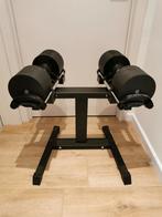 Verstelbare halterset inclusief standaard en halterbank, Ophalen, Zo goed als nieuw, Armen, Halterset
