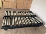 Bed 140x200, Huis en Inrichting, Slaapkamer | Bedden, Ophalen, Zwart, Tweepersoons, 140 cm