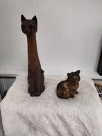 Grote en kleine kat in keramiek.vintage, Antiek en Kunst, Ophalen