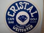 F: sticker Café Cristal Zwarte Berg Westouter, Verzamelen, Ophalen of Verzenden, Zo goed als nieuw, Bedrijf of Vereniging