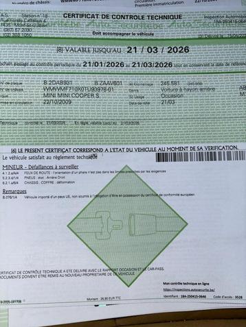 Homologué Mini Cooper S., Cuir, Argent ou Gris, Beige, Automatique