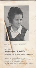 Bidprentje Derynck, Verzamelen, Bidprentjes en Rouwkaarten, Verzenden, Bidprentje