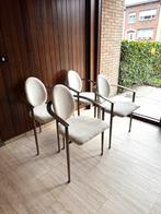 Belgo Chrom vintage koperen eetkamerstoelen, Huis en Inrichting, Ophalen, Zo goed als nieuw, Stof