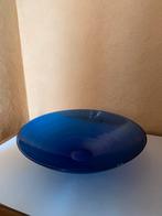 Coupe à fruits en verre bleu, Ophalen, Zo goed als nieuw, Rond, Glas