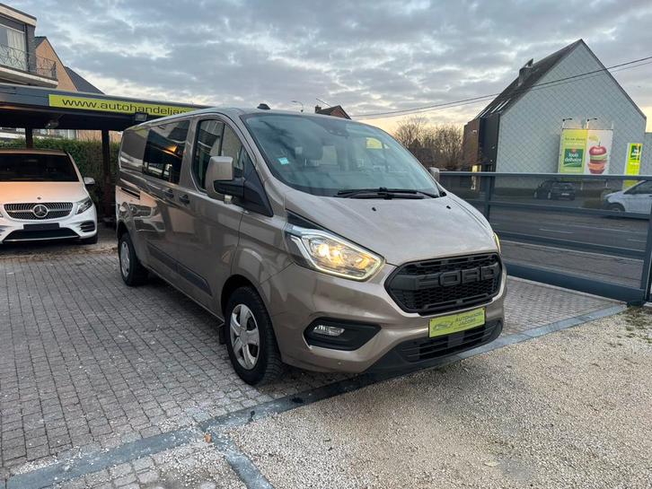 FORD TRANSIT CUSTOM * L2 * CABINE DUB * 5 PLACES * 22000+, Autos, Camionnettes & Utilitaires, Entreprise, Achat, ABS, Caméra de recul