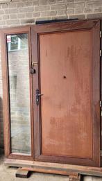 Porte d'entrée en bois " Merbau ", 120 tot 160 cm, Overige typen, Dubbelglas, Gebruikt