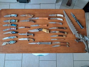 27 couteaux.  beschikbaar voor biedingen