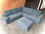Hoeksalon met pouf / goede staat, Ophalen, Stof