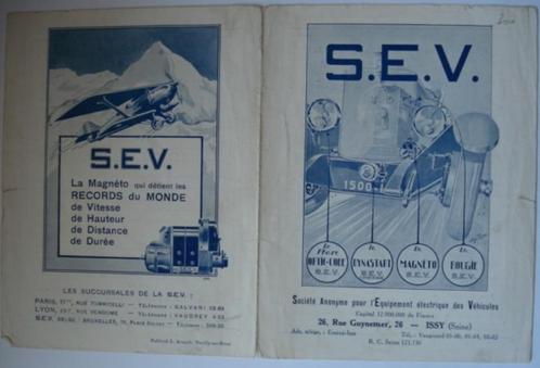 SEV S.E.V. Magnéto 1926 Brochure Catalogue Prospekt, Livres, Autos | Brochures & Magazines, Utilisé, Peugeot, Envoi