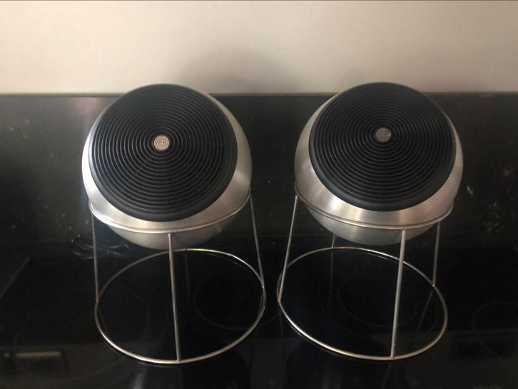 vintage bolvormige pendelspeakers / geluidsboxen WHD 1600, Antiek en Kunst, Curiosa en Brocante, Ophalen of Verzenden