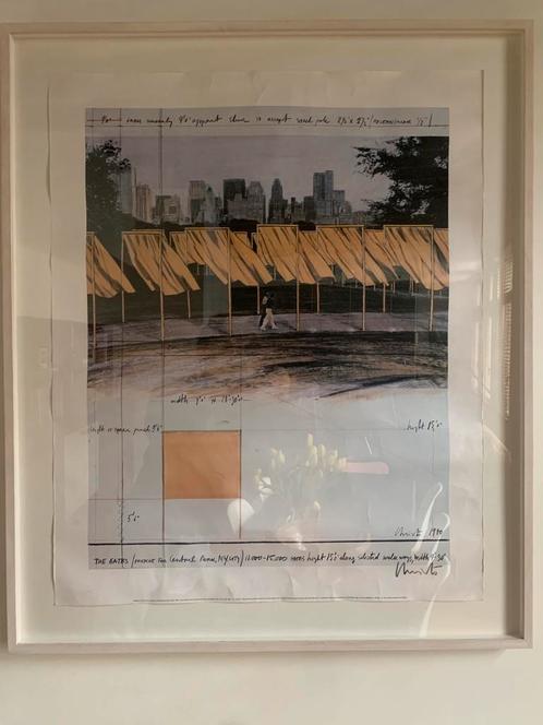litho gesigneerd CHRISTO the gates New York, Antiek en Kunst, Kunst | Litho's en Zeefdrukken, Ophalen
