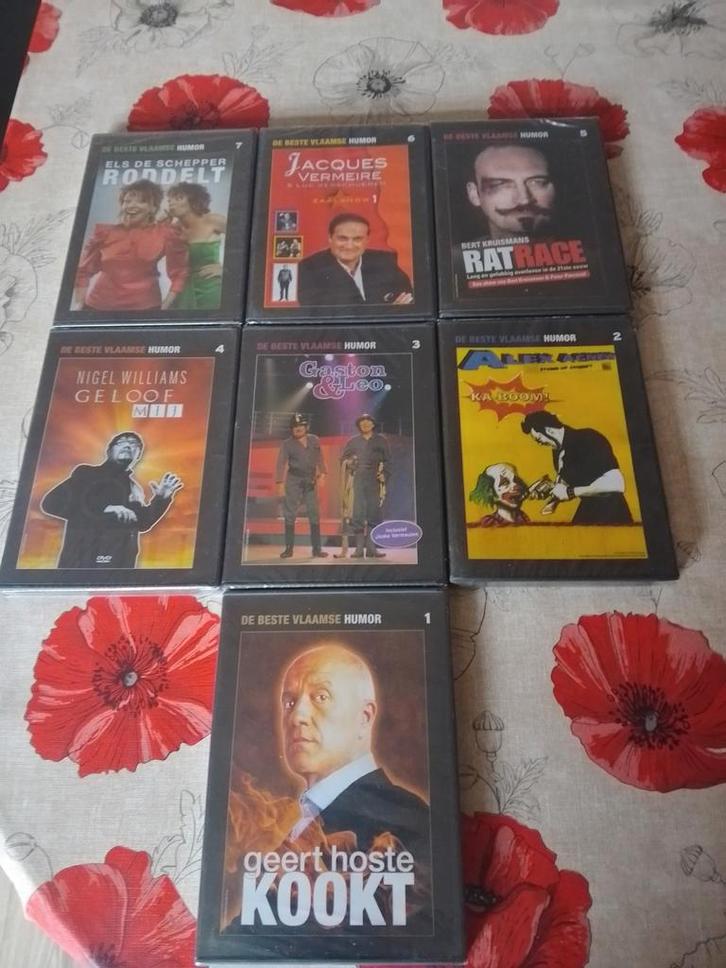 Zeven dvd's humor, Cd's en Dvd's, Dvd's | Komedie, Nieuw in verpakking, Overige genres, Alle leeftijden, Ophalen